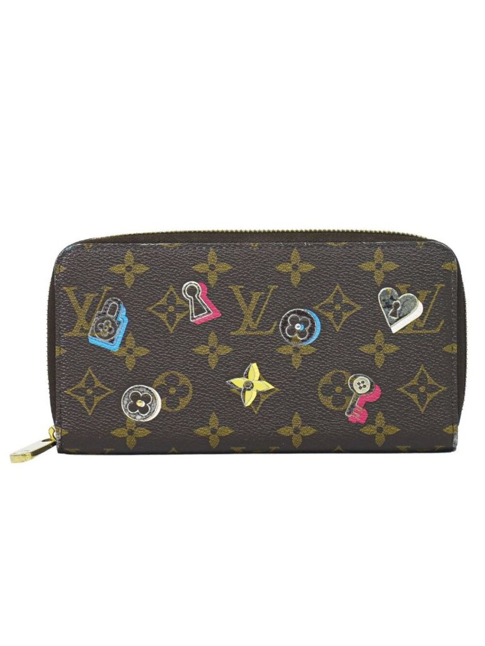 Louis Vuitton LV Zippy Wallet Monogram Lovelock Zip Around Brown Multicolor